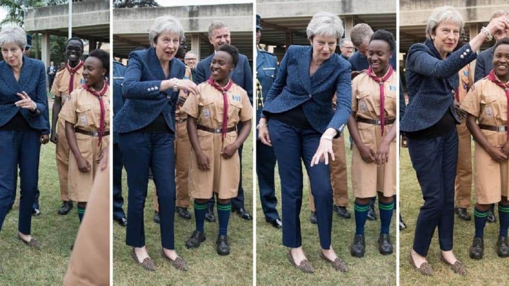 UK Prime Minster Theresa May Dance A Jig In Kenya 1